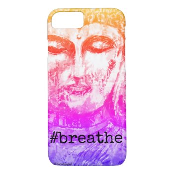 Breathe Buddha Art Iphone Case by KariAnapol at Zazzle