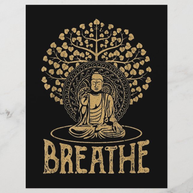 Breathe Buddha Idea Yoga and Meditation Flyer (Front)
