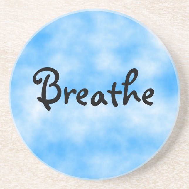 Breathe-coaster Sandstone Coaster (Front)