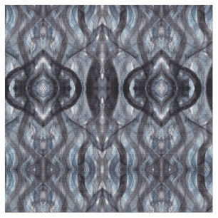 Breathe Dark Blue Abstract Watercolor Art Fabric