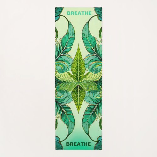 Breathe Decorative Floral Yoga Mat