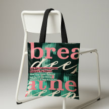 Breathe Deep Tote Bag – Mindfulness & Wellness