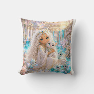 Breathe Dream. Create. Collection -Fleece Blanket Throw Pillow