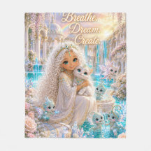 Breathe Dreame Create Enchanted Cozy Fleece Blanke