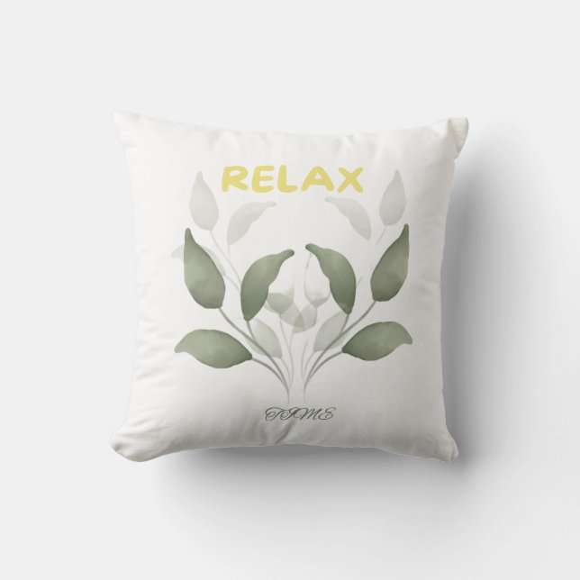  Breathe Easy A Pastel Leaves (Square Pillow (Front)