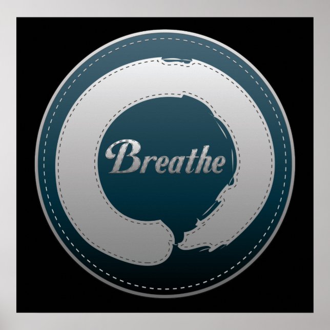 Breathe Enso Stitch Poster (Front)