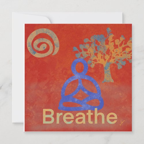 Breathe Flat Note Card