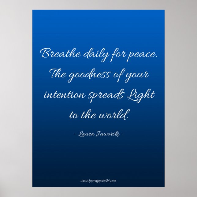 Breathe for Peace Poster (Front)