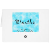 Breathe-greeting card (Back Horizontal)