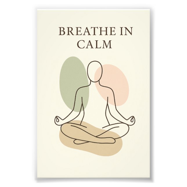 Breathe in Calm Minimalist Meditation Poster (Front)
