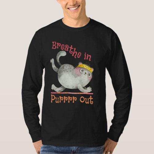 Breathe In Purr Out Workout Cat T_Shirt