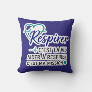 Breathe, it's life ❤️ Tribute to inhalation ther Throw Pillow