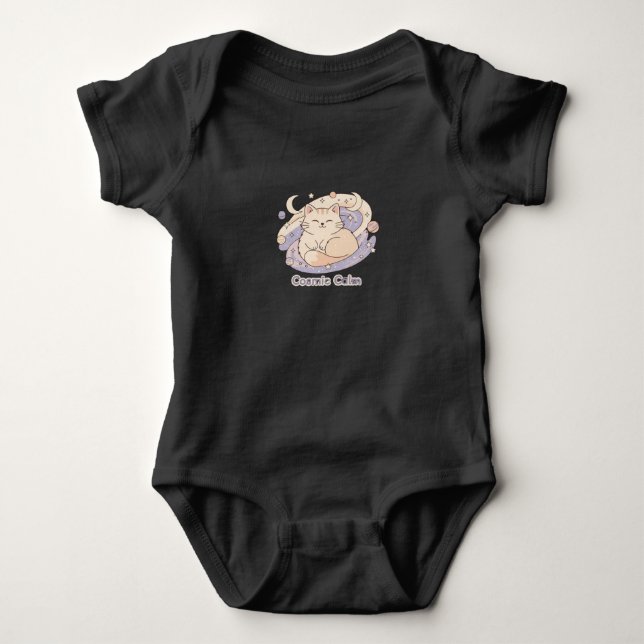 Breathe Kitten Calm — Cute Baby Bodysuit (Front)
