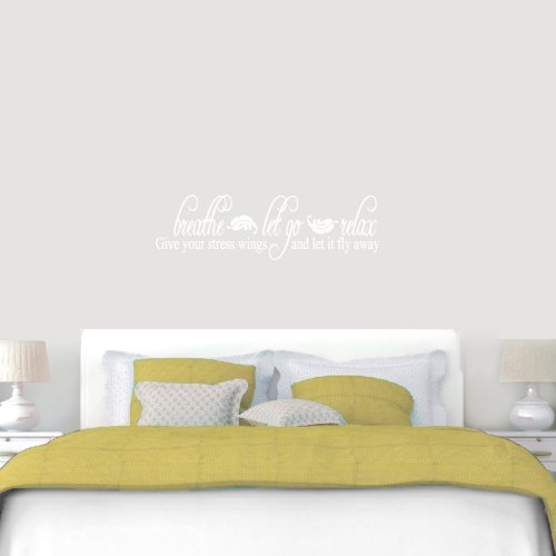 Breathe Let Go Relax Bedroom Wall Decal