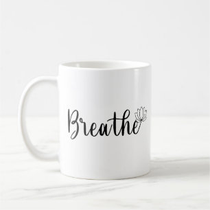 Breathe-Lotus Flower-Wildflower-Yoga Coffee Mug