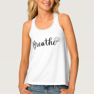 Breathe-Lotus Flower-Wildflower-Yoga Tank Top