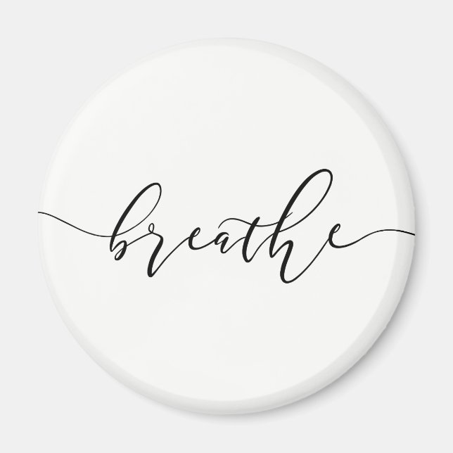 Breathe Meditation Yoga Minimalistic Magnet (Front)