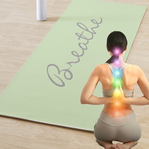 Breathe Modern Script Yoga Mat