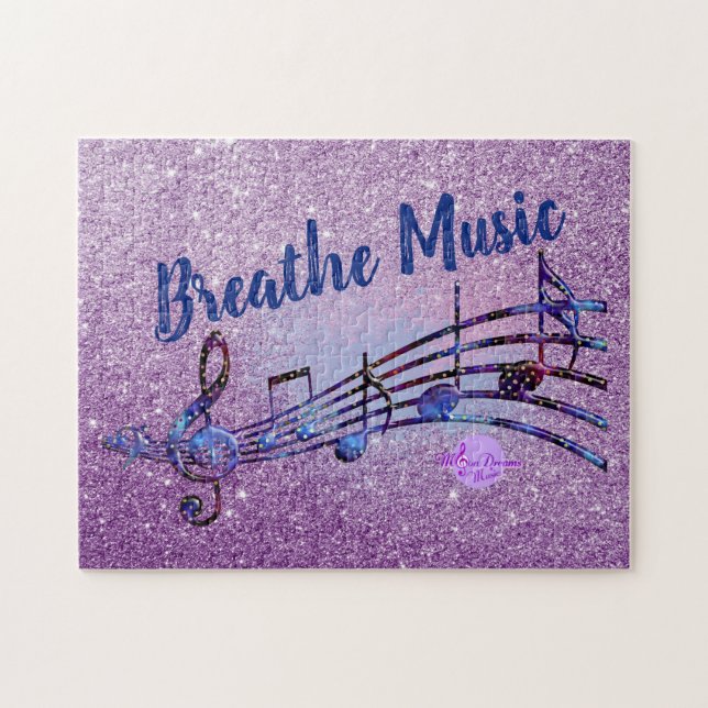 Breathe Music - MoonDreams Music Logo Jigsaw Puzzle (Horizontal)