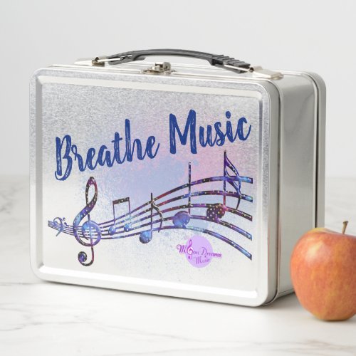 Breathe Music MoonDreams Music Logo Metal Lunch Box
