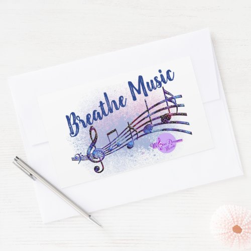 Breathe Music MoonDreams Music Logo Rectangular Sticker
