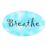 Breathe-oval sticker