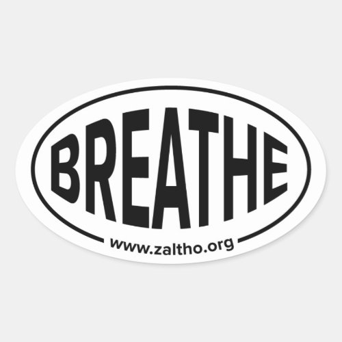 Breatheâoval sticker