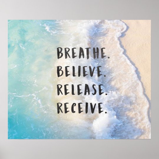 BREATHE POSTER | Zazzle.com