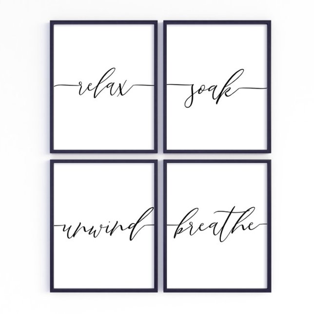 Breathe Relax Soak Bathroom  Wall Art Sets (Creator Uploaded)