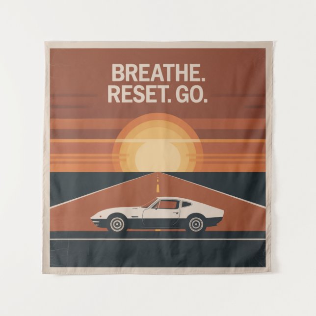 Breathe. Reset. Go Tapestry (Front)