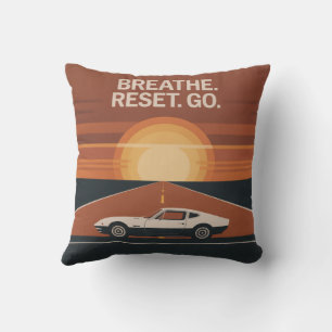 Breathe. Reset. Go Throw Pillow
