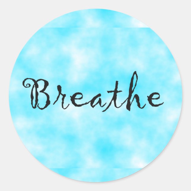 Breathe-round sticker (Front)