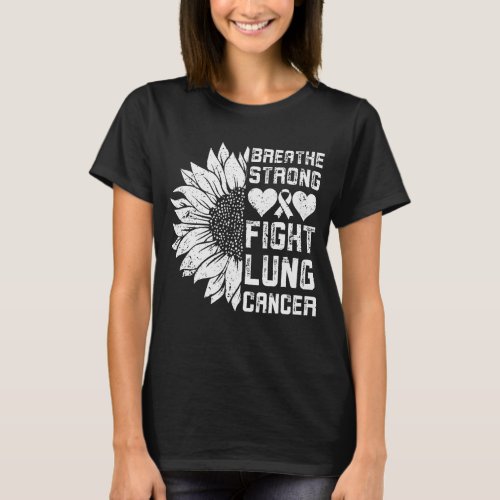 Breathe Strong Fight Lung Cancer Awareness Family T_Shirt