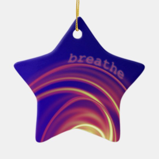 "Breathe" Swirling Light Ceramic Ornament