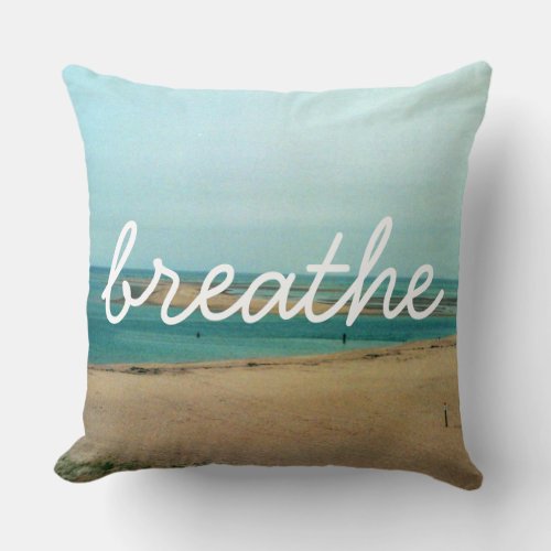 Breathe throw pillow