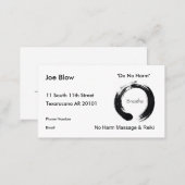 Breathe with Enso symbol Appointment Card (Front/Back)