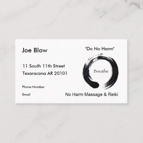 Breathe with Enso symbol Business Card Templates