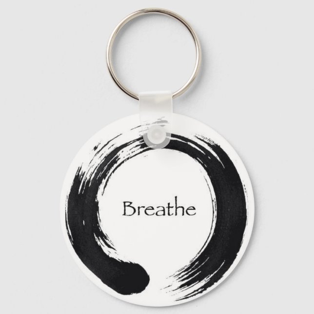 Breathe with Enso symbol Keychain (Front)