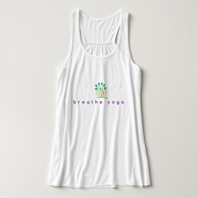 Breathe Yoga flowy tee (Design Front)