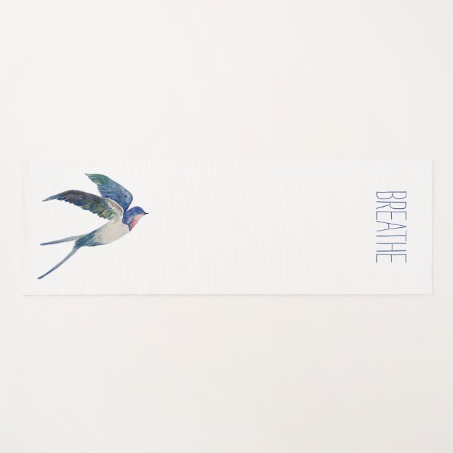 "Breathe" Yoga Mat with Skye View Split Tail Logo (Front (Horizontal))