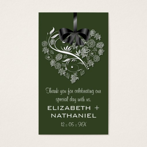 Customizable Breathless Wedding Favor Biz Favor Tag-forest Business Card Templates