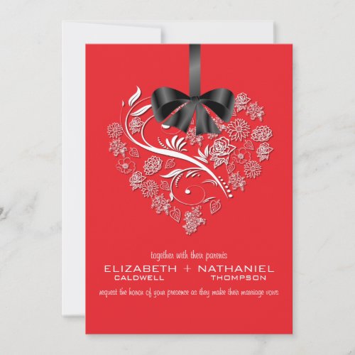 Breathless Wedding Invitation--retro red