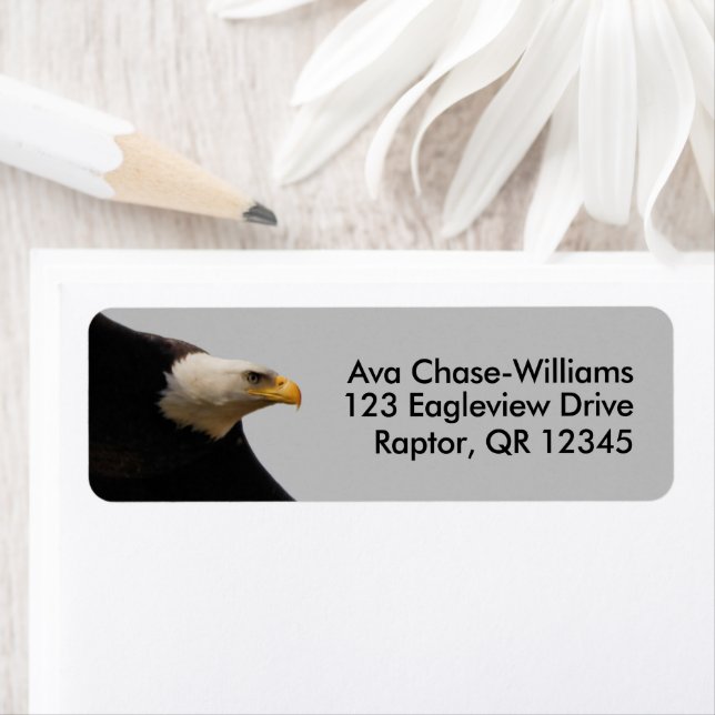Breathtaking Bald Eagle in Flight Label (Insitu)