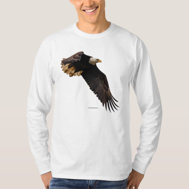 Breathtaking Bald Eagle Takes to the Sky T-Shirt (Front)