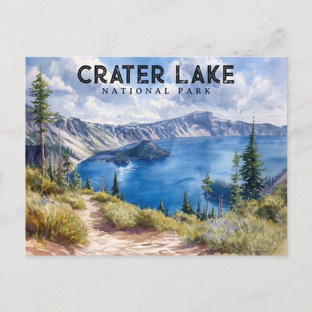 Breathtaking Beauty: Crater Lake National Park Postcard (Front)