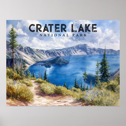 Breathtaking Beauty Crater Lake National Park Poster