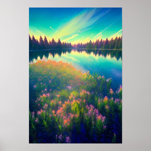 Breathtaking Canvas beneath the Azure Canopy Poster