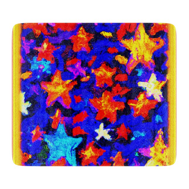 "Breathtaking Colorful Stars". Buy Now Cutting Board (Front)
