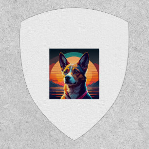 breathtaking colorfully of dog cartoon patch