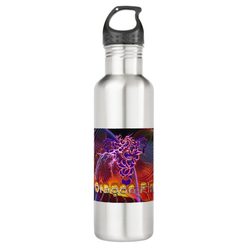 Breathtaking Dragon Fire Design Stainless Steel Water Bottle